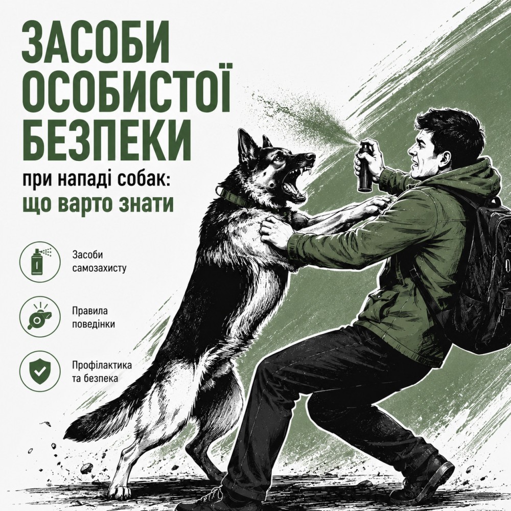 Засоби особистої безпеки при нападі собак: що варто знати