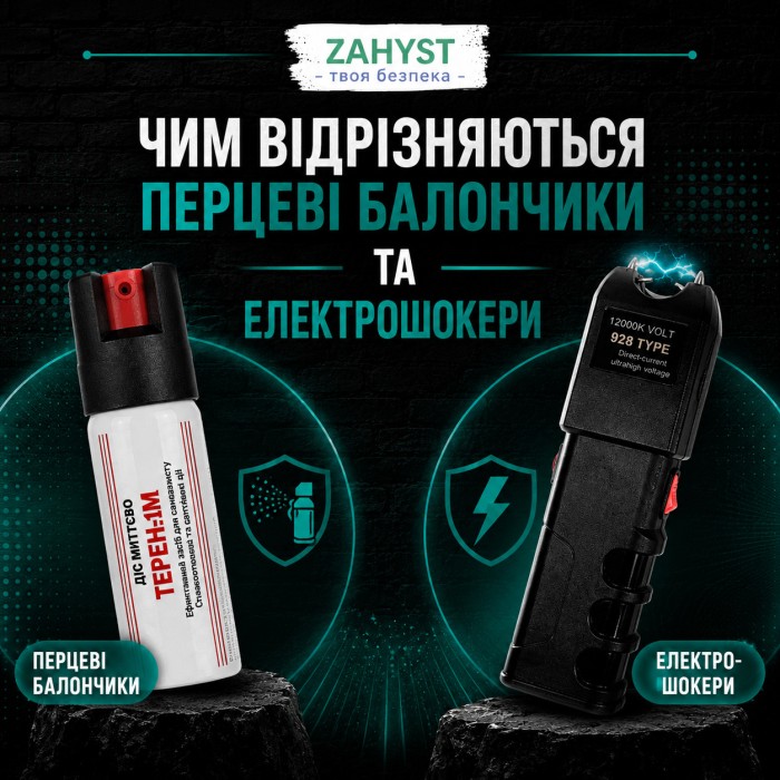 Чим відрізняються перцеві балончики та електрошокери