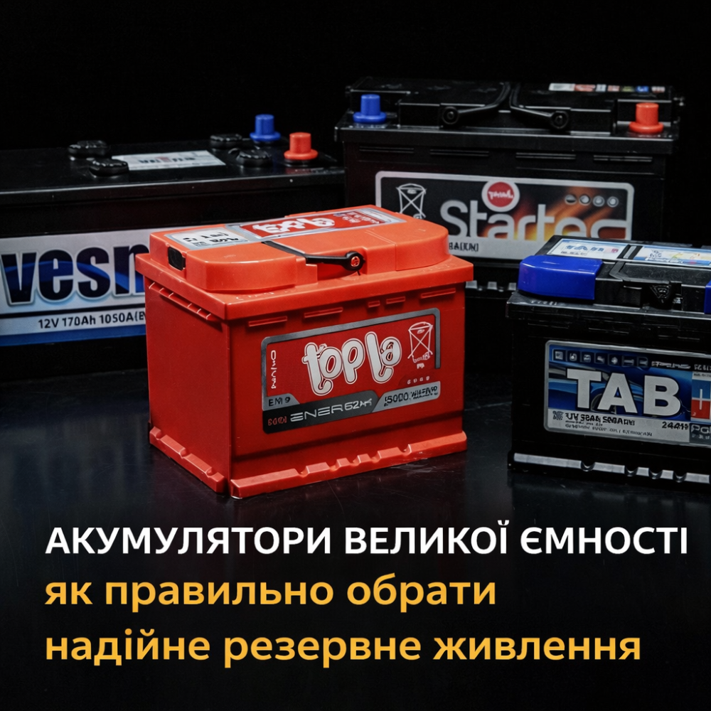 Акумулятори великої ємності: як правильно обрати надійне резервне живлення