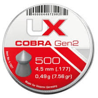 4.1927 Пульки Umarex Cobra Gen2 0,49гр. кал.177, 500шт.