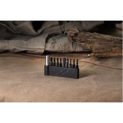 Мини мультитул Roxon M2 с сменными битами, серый