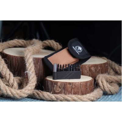 Мини мультитул Roxon M2 с сменными битами, серый